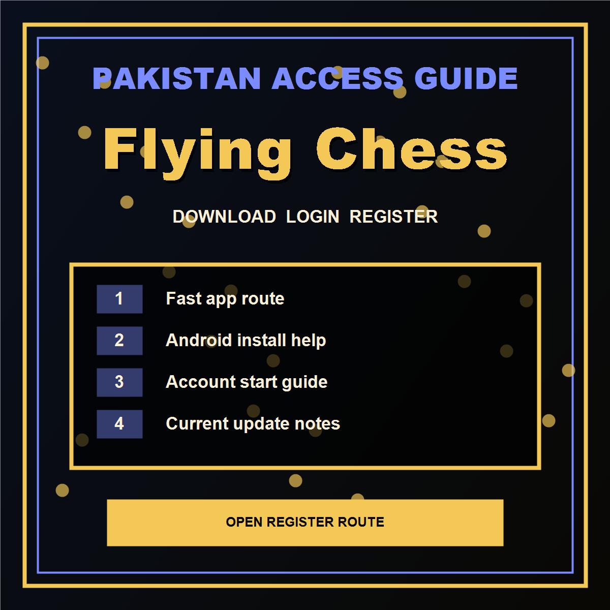 Flying Chess Pakistan alternative route poster